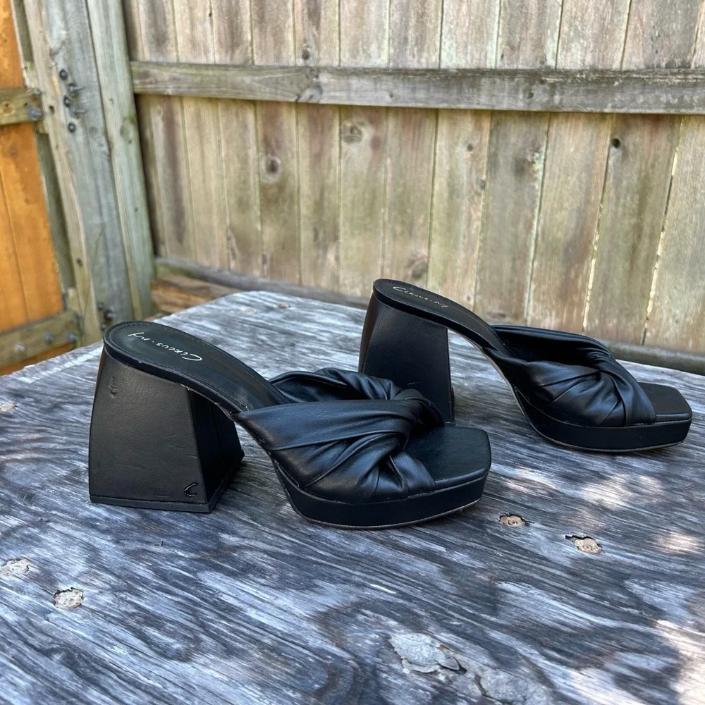 Circus NY by Sam Edelman chunk platforms size‎ 8 black Marianna